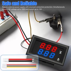 5/10pcs DC100V 10A Digital Voltmeter Ammeter LED Amp Volt Meter Current Gauge US