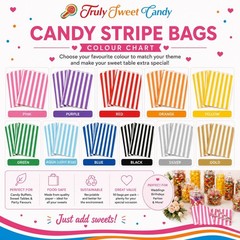 Candy Stripe Paper Bags Party Sweet Treat Buffet Gift Shop Coloured 5″x7″ Polka