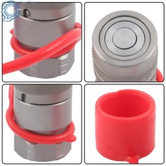 1/4 Inch Flat Face Hydraulic QD Female Coupler 1/4″ NPT No Air Inclusion