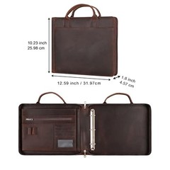 3 Ring Check Binder 9″x11.25″ Zippered Business Checkbook Holder, Fits 3 & 9 Hol