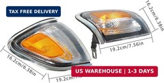 Silscvtt 1 Pair Front Turn Signal Lights Replacement for Toyota Tacoma 2001-2004