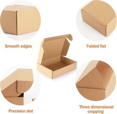 Sturdy 50 Pack Small Shipping Boxes, Easy Assemble