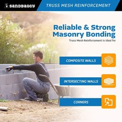 Sandbaggy 8 ft Truss Mesh Reinforcement – Hot Dipped Galvanized (8 ft L x 6″ W)