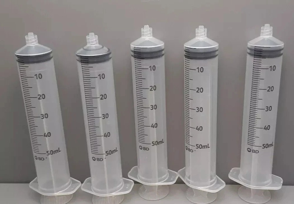 5 Pack 50ml Luer Lock Disposable Medical