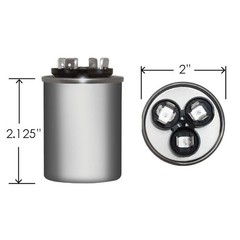 25+3 uf/MFD 370 VAC volts Round Dual Run Capacitor 50/60 Hz – Lot-1