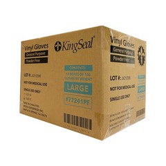 Kingseal Large Vinyl Disposable Gloves Powder-Free 4 Mil – 10 Boxes Of 100