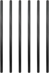 6 Pack 1/2″ × 36″ Pre-Cut Black Metal Pipe, Industrial Steel Fits Standard Half