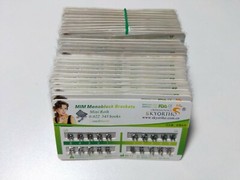 100 Packs Dental Braces Brackets Mini Roth 022 345 Hooks Mesh Base MIM Ultrathin