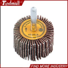 Findmall 5 Pack 1-1/2″x1″x1/4″ 60 Grit Aluminum Oxide Shank Mounted Flap Wheels