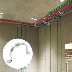 12Pk 3″ Stainless Steel 2-Hole Conduit Clamp Rigid Pipe Strap U-Bracket Heavy Du
