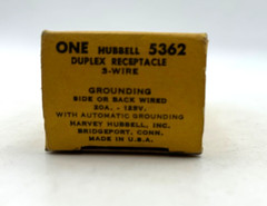 NOS Hubbell 5362 Duplex Receptacle 20A 125V NEMA 5-20R Outlet USA