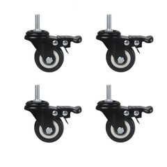 4Pcs 1.5 Inch Heavy Duty Caster Wheels Swivel Casters with Brake and M8 Threa…