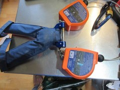 3M DBI/SALA 3500229 Nano-Lok Edge Twin Leg 8 Foot Self Retracting Lifeline used