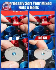 66 Nut and Bolt Thread Checker with Storage Box, Thread Checker Measuring Tool(3