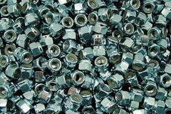 (2,000) Nyloc 3/8-16 Hex Locking Nuts Coarse Zinc Nylock BULK