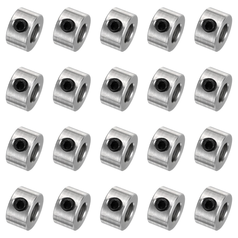 20pcs Set Screw Collars 6mm Bore Shaft Collars, 12mm OD, Stainless Steel