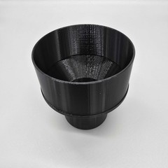 Woodstock W1044, 4in To 2.5in Reducer, Black 70136 4inch To 2.5inch, 4″ to 2.5″