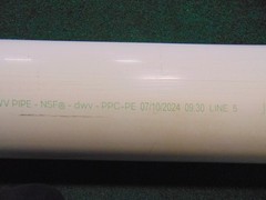 PVC Pipe – 6″ x 10′ – SCH40 – Plain End – Plastic Pipe, Industrial Tubing