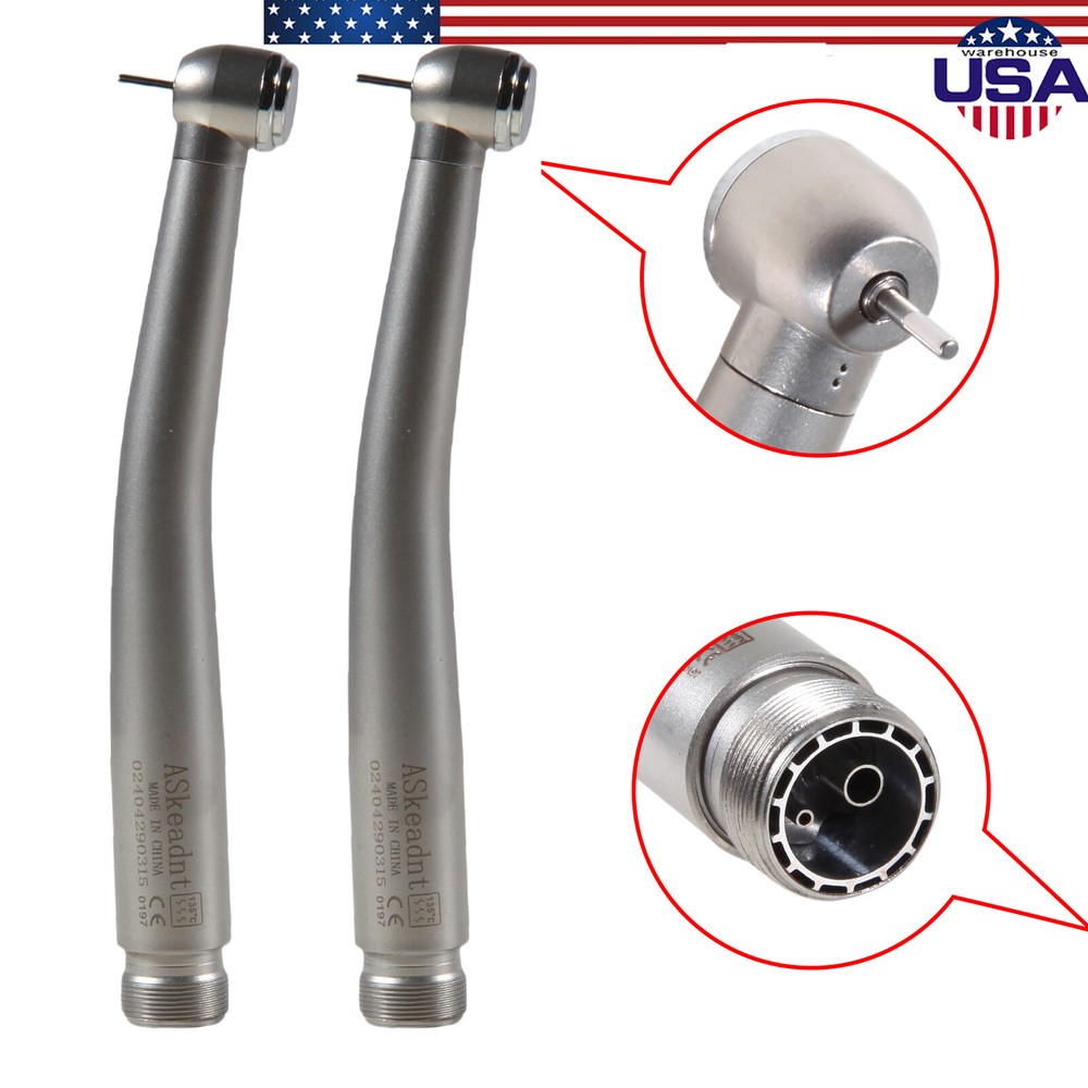 2 PCS Dental High Speed Handpieces 2 Hole Air Turbine Borden NSK Pana Max Style