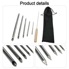 6 Size Rope Splicing Tool Kit With Lacing Needle For Easy Rope Connection