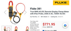 Fluke 381 Remote Display Clamp Meter True RMS iFlex Kit w/ Case & Leads