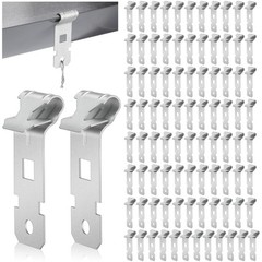 Blulu 100 Pcs Z-Purlin Clips for Angled Flanges 1/8″-1/4″ Thick, Z Clips Stee…