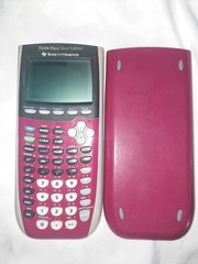 Texas Instruments T1-84 Plus Silver Edition Calculator Pink Working with Cover