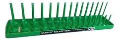 Hansen Global 3804 3/8? Drive Metric Regular & Deep Socket Holder  Green