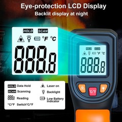 Laser Infrared Thermometer Gun -58F to 1112F IR Temp for HVAC Kitchen Auto