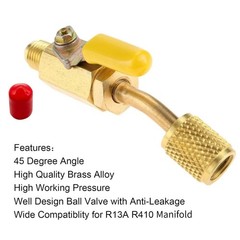 3PCS Brass Air Conditioning Shut Valve Accessories Part For AC Charging Hoses
