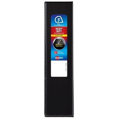 Heavy Duty Non Stick View Ring Binder Black:3 Inch D-Ring,4 Pockets