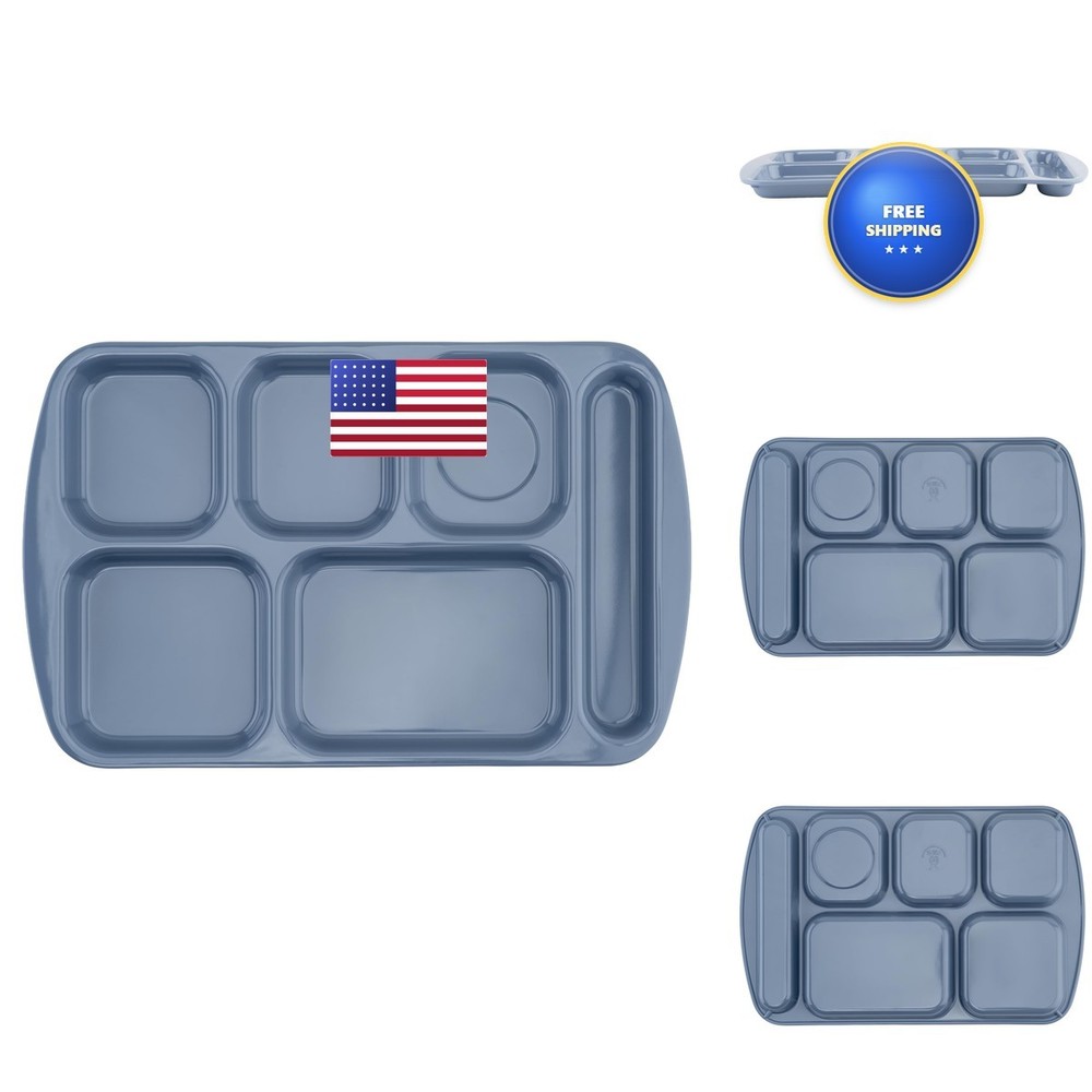 Get G.E.T. 6 Compartment School Cafeteria Tray Right Handed 10 X 15 French Blue