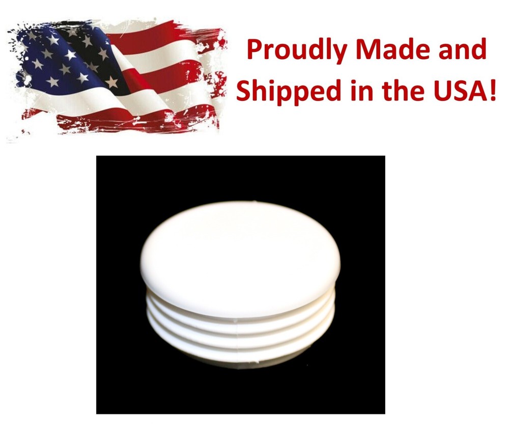White 1.5″ Round Tubing Plastic Hole Plug End Cap, 1.5 Inch OD Tube Pipe Cover