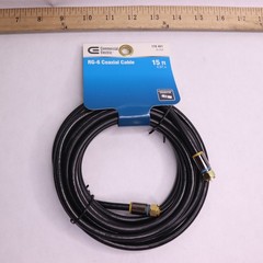 Commercial Electric 15 ft. RG-6 Coaxial Cable – Black