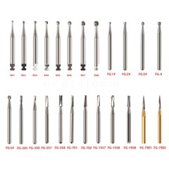 Round Carbide Dental Burs High Speed Handpiece Friction Grip Drill Bits