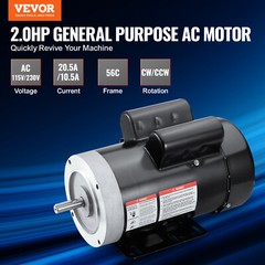 VEVOR 2HP Electric Motor 1725RPM 56C Frame 1-Phase 5/8″ Keyed Shaft AC115V/230V