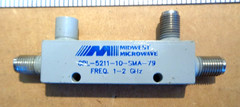 Midwest Microwave CPL-5211-10-SMA-79 1 to 2 GHz 10 dB SMA RF Directional Coupler