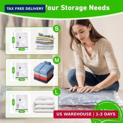 15PK Vacuum Storage Bags with Wireless Electric Pump Travel Space Saver Set!