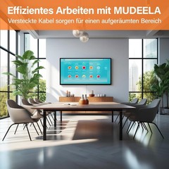 Mudeela Self Adhesive Cable Duct White, 8m PVC for Tidy and Safety