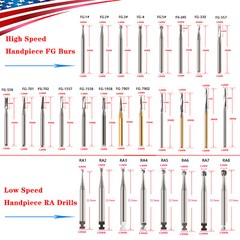 USA Dental Round Tungsten Carbide FG Bur For (Surgical) High Speed Handpiece