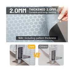 TUFFIOM 7.5×17 FT Garage Floor Mat, Coin Plate Sheet PVC Roll for Under Car P…
