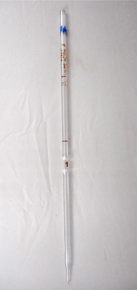 PYREX Glass Class A 1mL ±0.006 Bulb Reusable Volumetric Pipette Pipet 7100-1