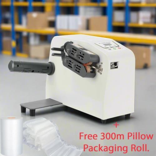 Air Cushion Pillow Bag Film For Air Pillow Inflator Machine Roll, 5cm Core 20µm