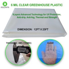 – 6 Mil 12Ft X 25Ft 100 Virgin Material. 5Layers Advanced Extrusion