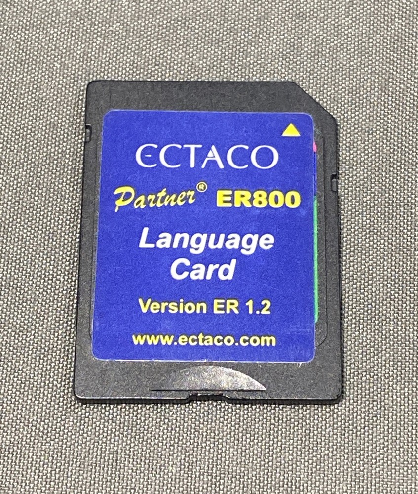 ECTACO Partner ER800 Series Language Card Version ER 1.2 Tested Works Used