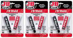 J-B Weld 8265-S (1oz Tubes) Epoxy Adhesive – Steel Reinforced Epoxy (Pack of 3)