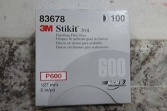 3M 83678 400 Pk 5 In Diameter P600 Grit PSA Sanding Disc