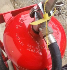 ​Badger 50MB Wheeled Fire Extinguisher 50 lb ABC Dry Chemical Portable Cart Unit