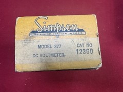 Classic Simpson 377 DC Voltmeter Analog Meter w/ Original Box!