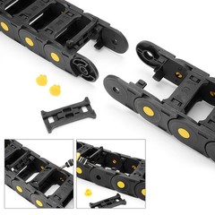 R55 25mm x 57mm Plastic Open Type Cable Wire Carrier Drag Chain 1M L